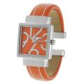 Geneva Platinum Women's White Stitch Cuff Watch