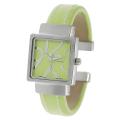 Geneva Platinum Women's White Stitch Cuff Watch