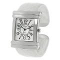 Geneva Platinum Women's Croc Skin Stamped Vinyl Cuff Watch