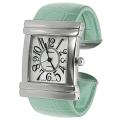 Geneva Platinum Women's Croc Skin Stamped Vinyl Cuff Watch