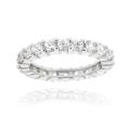 Icz Stonez Sterling Silver Stackable Cubic Zirconia Eternity Band