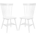 Country Lifestyle Spindle Back White Dining Chair (Set of 2)