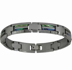 Men's Tungsten Obsessed Conch Shell Inlay Bracelet (10.6 mm)