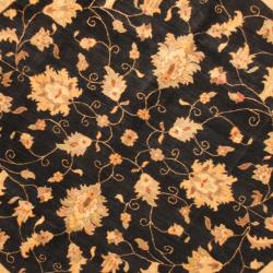 Afghan Hand-knotted Vegetable Dye Black/ Ivory Wool Rug (10' Round)