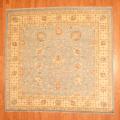Afghan Hand-knotted Vegetable Dye Light Blue/ Ivory Wool Rug (8' x 8')