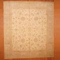 Afghan Hand-knotted Vegetable Dye Ivory/ Beige Wool Rug (11'4 x 12'9)