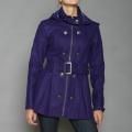 Soho Babe Women's 'Melton' Purple Belted Coat