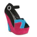 Elegant Women's 'Fairley-3' Peep Toe Platform Wedge