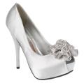 Elegant Women's 'Weal-2' Peep Toe Satin Pumps