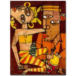 Dieguez 'La Luna esta de Fiesta' Canvas Art
