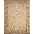 Hand-made Ancestry Dark Grey/ Brown Hand-spun Wool Rug (8' x 10')