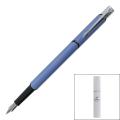 Parker Blue Medium-point Refillable Chrome/Brass Facet CT Fountain Pen