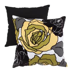 Pillow Perfect Floral Flocked Throw Pillow