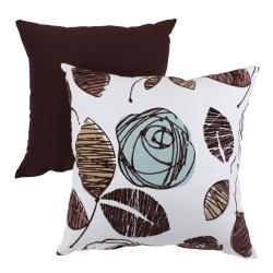 Pillow Perfect Floral Flacked Throw Pillow