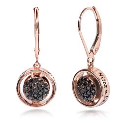 14k Gold Nitez N Daze 5/8ct TDW Black and White Diamond Earrings (H-I, I1-I2)