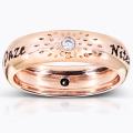 14k Gold Nitez N Daze 1/10ct TDW Black and White Diamond Band (H-I, I1-I2)
