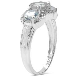Sterling Silver Crystal Quartz and White Topaz Ring (2 1/3ct TGW)