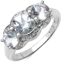 Sterling Silver Crystal Quartz and White Topaz Ring (2 1/3ct TGW)