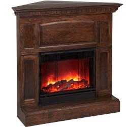 Real Flame Heritage Corner Mahogany Electric Fireplace 