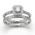 10k White Gold 1/2ct TDW Diamond Bridal Ring Set (H-I, I2-I3)