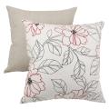Pillow Perfect Decorative Red and Beige Floral Pillow