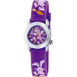 Activa Juniors Lilac Rubber With Rabbit Design Watch