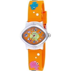 Activa Juniors Orange Rubber With Multicolor Fish Design Watch
