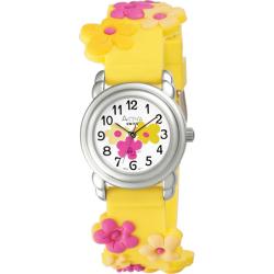 Activa Juniors Yellow Rubber With Multicolor Flower Design Watch