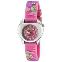 Activa Juniors Pink Rubber With Multicolor Dolphin Design Watch