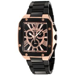 Cerruti I88I Men's 'Pianosa' Black Ion-Plated Stainless Steel Watch