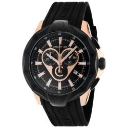 Cerruti I88I Men's 'Vivalto' Black Silicon Watch