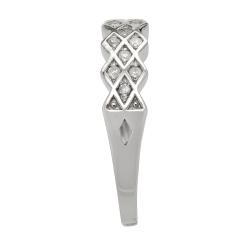 Sterling Silver 1/6ct TDW Diamond Lattice Ring (H-I, I2-I3)