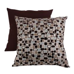 Pillow Perfect Decorative Brown and Blue Pebbles Pillow