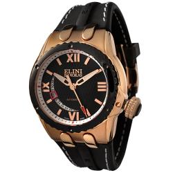Elini Men's 'Genesis Vision' Black Silicon Watch