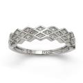 Sterling Silver 1/6ct TDW Diamond Lattice Ring (H-I, I2-I3)