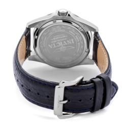Invicta Men's 'Pro Diver' Dark Navy Blue Genuine Leather Watch