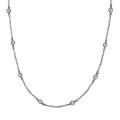 Sterling Silver Clear Cubic Zirconia 18-inch By-the-yard Necklace