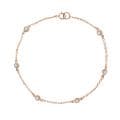Moise 14k Rosegold over Silver Cubic Zirconia Bracelet