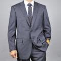 Enzo Tovare Men's Dark Grey Sharkskin Wool Suit