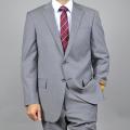 Enzo Tovare Men's Grey Sharkskin Wool Suit