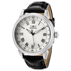 Invicta Men's 'Specialty' Black Leather Watch