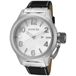 Invicta Men's 'Corduba' Black Genuine Calf Leather Watch