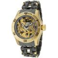 Invicta Men's 'Sea Spider' 18K Goldplated SS & Grey Polyurethane Watch