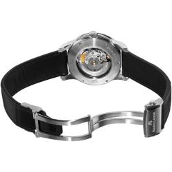 Maurice Lacroix Men's 'Pontos' Black Leather Strap Watch