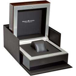 Maurice Lacroix Men's 'Pontos' Black Leather Strap Watch