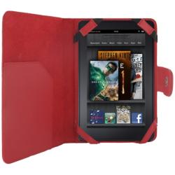 Premium Amazon Kindle Fire Red Leather Stand Case