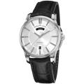 Maurice Lacroix Men's 'Pontos' Black Leather Strap Watch