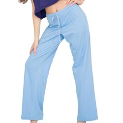 American Apparel Women's Fine Jersey Baby Blue Relaxed Pants