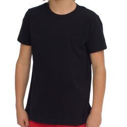 American Apparel Kids' Black Cotton T-Shirt (Size 12)