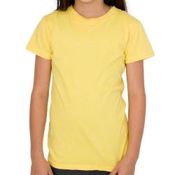 American Apparel Youth Acid Wash Yellow Cotton Tee (Size 10)